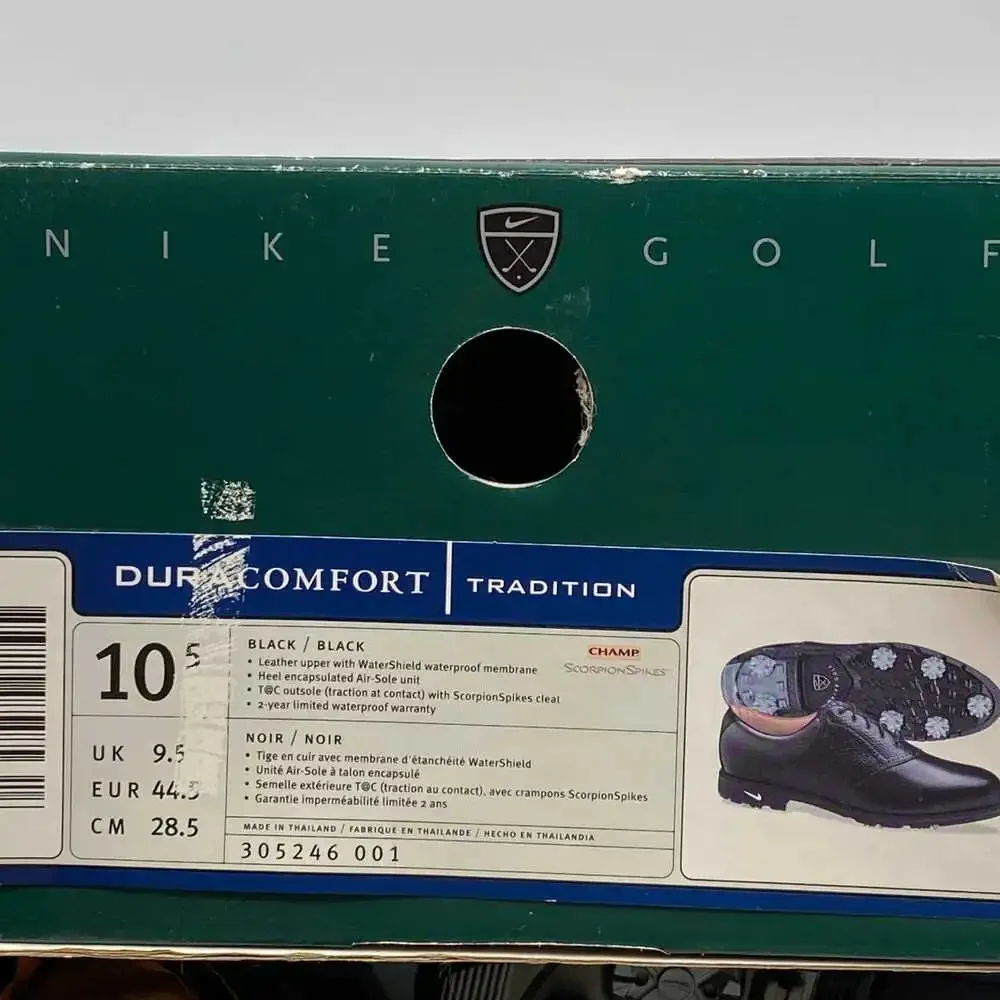 Nike Black Leather Oxford Golf Shoes | Men’s 10.5 Regular